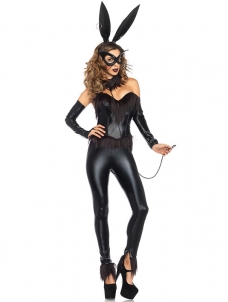 Sexy Halloween Faux Leather Long Bunny Costume Cosplay 