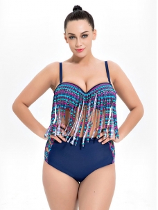 Sexy Plus Size High Waist 2 Pieces Swimsuit Beachwear