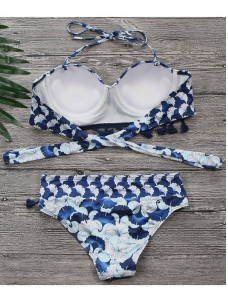 Women Quick Dry High Waist Bikini Set Swimwear