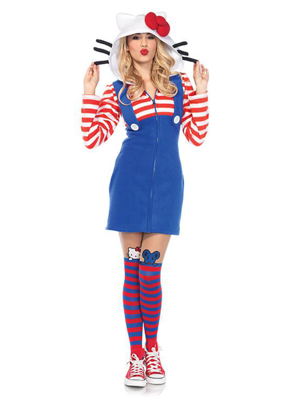 Hello Kitty Women Cozy Colorful Costumes