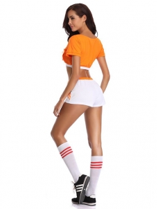 Top Fashion Orange Football Cosplay Costume