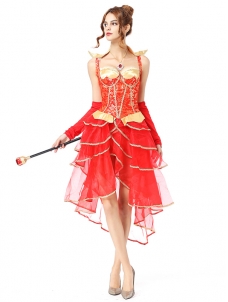 Red Queen Cosplay Masque Adult Deluxe Women Costume 