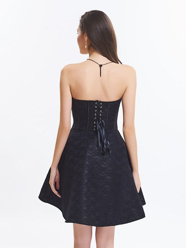 Black Vintage Showgirl Victorian Corset Dress