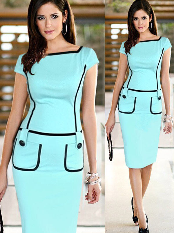 light blue tight short dress