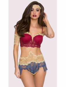 Sexy Lace See Through 2 Piece Bra Panty Set Lingerie