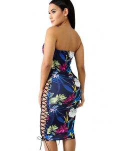 Sexy Ladies Floral Tight Bandage Bodycon Dresses