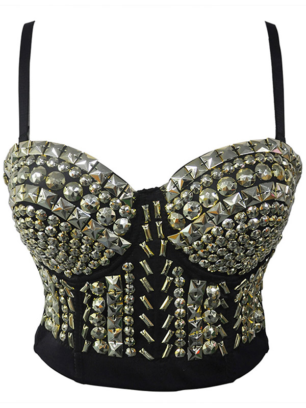 Women Hot Sexy Strap Bras Gold