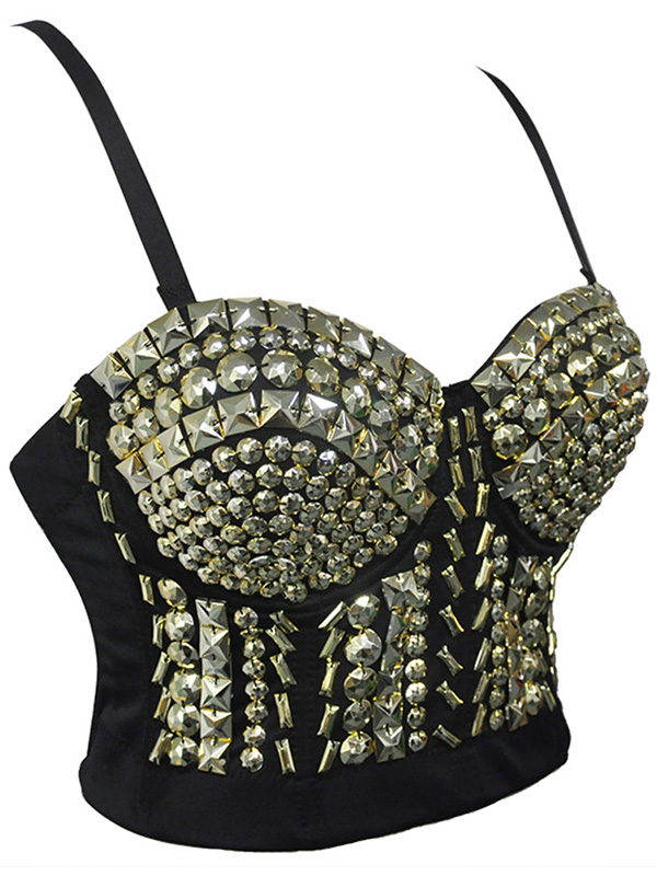 Women Hot Sexy Strap Bras Gold