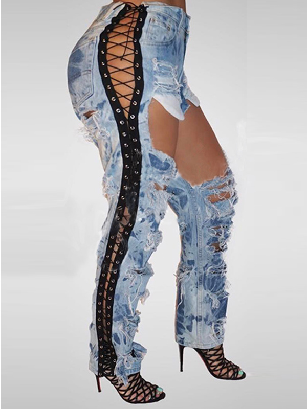 cut up jeans for women