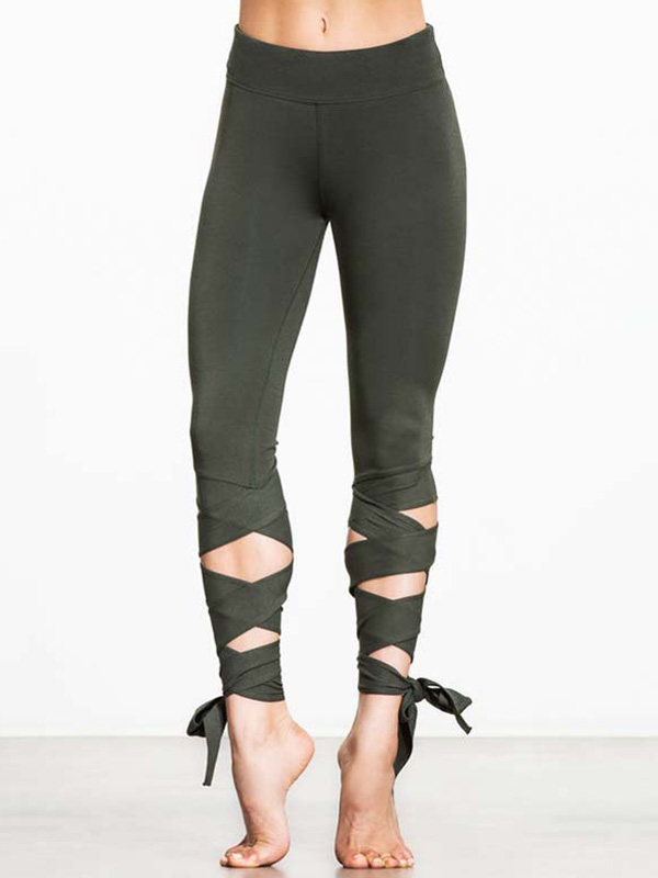 Halter High Waist Yoga Legging Green 