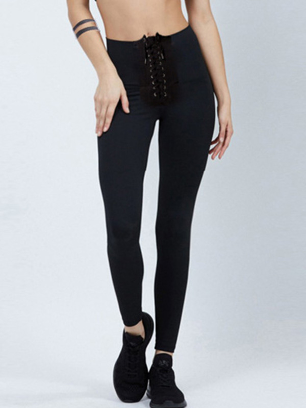 High Waist Lace Up Yoga Legging