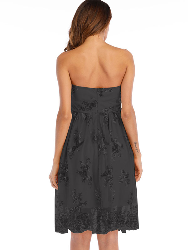 Off-Should Loose Aequin Dresses Black