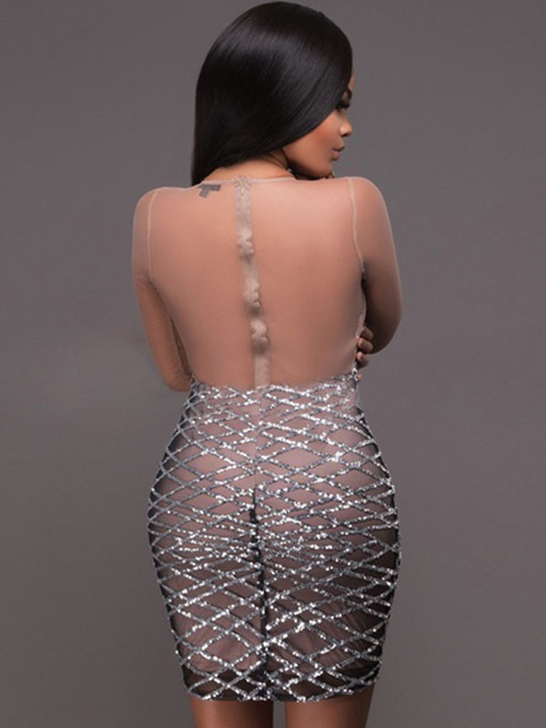 Sexy Off-Shoulder Backless Sequin Dresses
