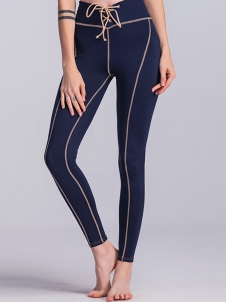 Halter High Waist Yoga Legging Dark Blue