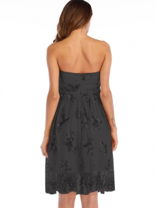 Off-Should Loose Aequin Dresses Black