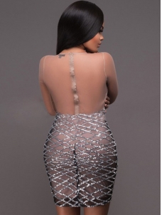 Sexy Off-Shoulder Backless Sequin Dresses