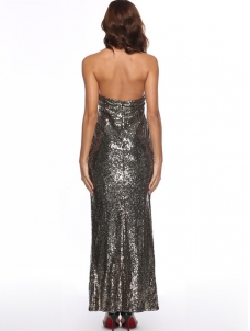 Sexy One-Piece Strapless Backless Sequin Dresses