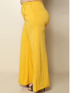 XL-3XL Fashion Plus Size Jumpsuit Yellow