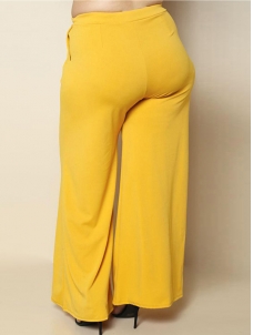 XL-3XL Fashion Plus Size Jumpsuit Yellow