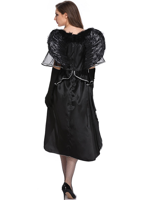 Adult  Classic Black Dress Cosplay Costume