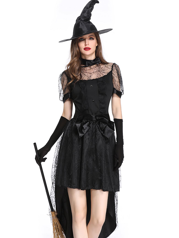 Adult Classic Black Dress Cosplay Costume 