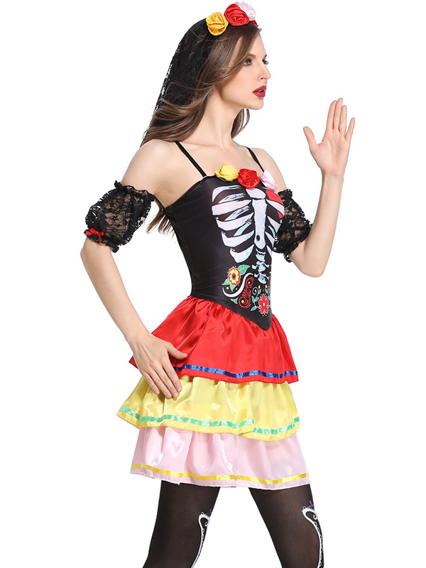 Fancy Female Ghost Bride Dress  Halloween Costume