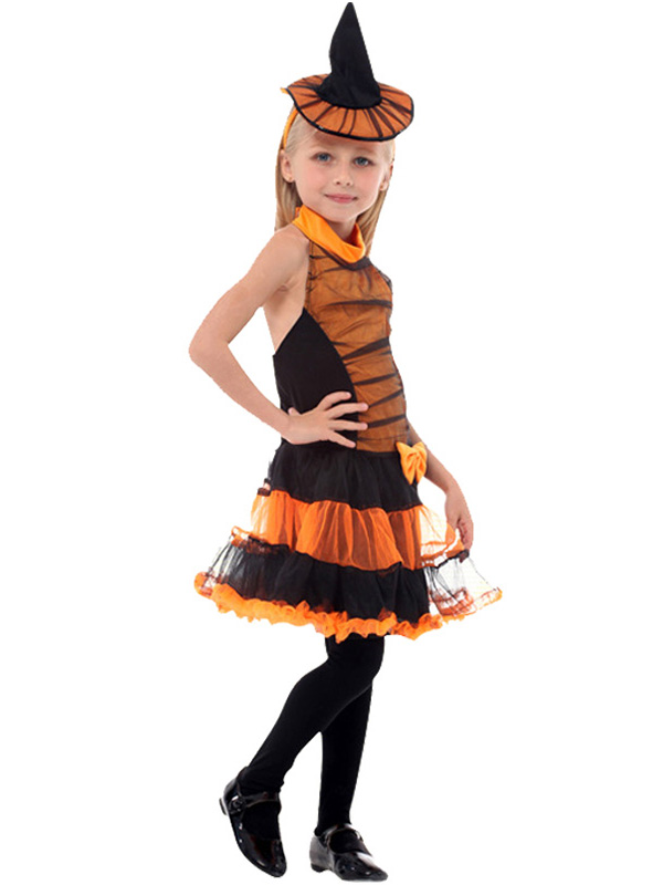 Girls Sleeveless Witch Halloween Costume