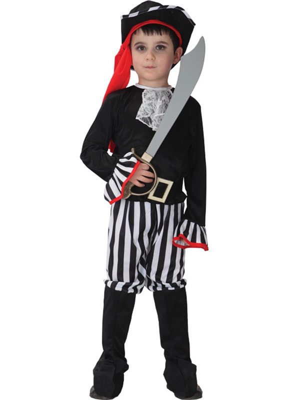 Halloween Kids Pirate Costume With Hat 