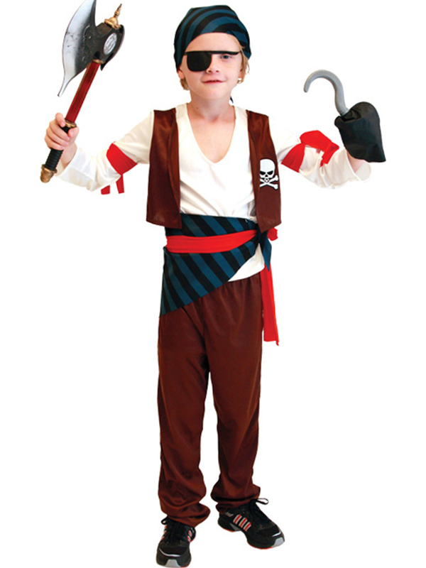 Halloween Pirate Kids Costume With Scarf