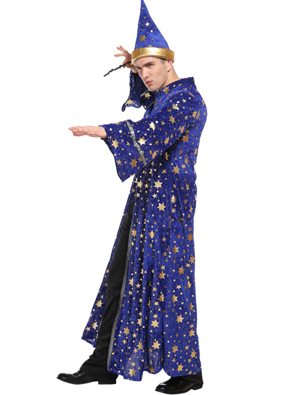 Man Magician Cosplay Costume with Hat