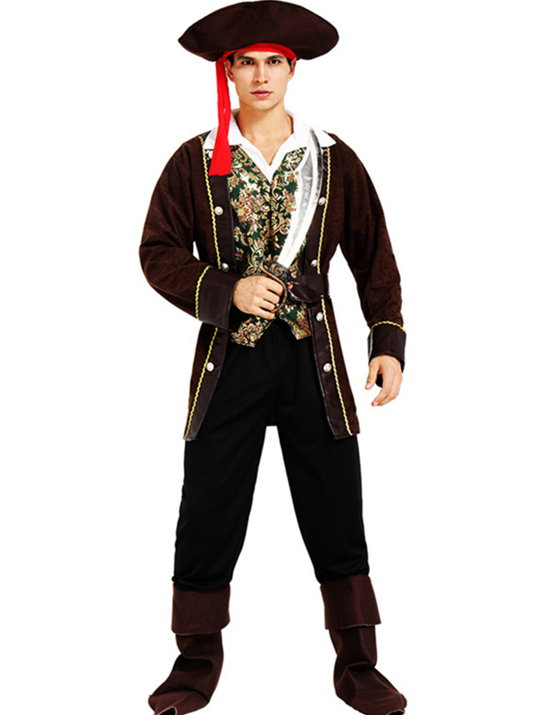 Men Cosplay Pirate Long Sleeve Costume