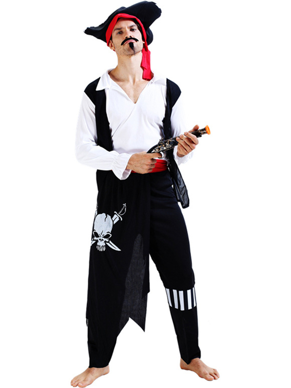 Men Pirate Ghost Head Costume