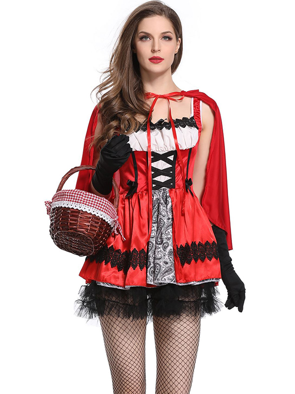 Unique Female Dress with Cloak Halloween Costume