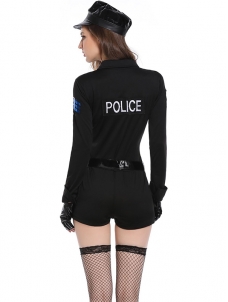 Fashion Black Police Suit for Women