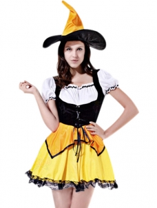 Female Pumpkin Dress Cosplay Halloween Costume