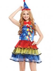 Rainbow Clown Costume for Halloween