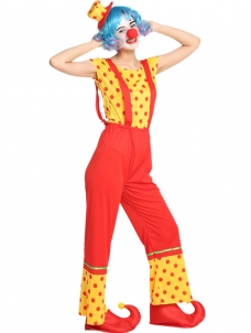 Women Adult Clown Cosplay Costume Set