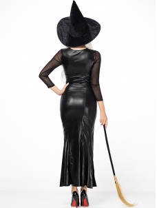 Classic Witch Black Dress with Hat Costume