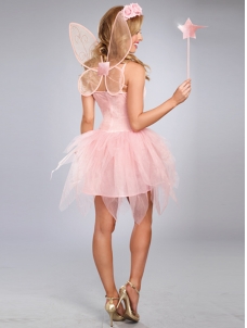 Lovely Girl Fairy Princess Pink Dress