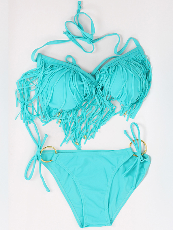 Sexy Light Blue Swimwear 