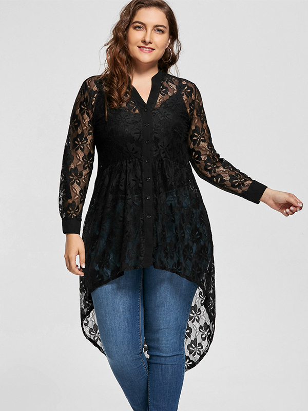 Lace Long Sleeve Women Autumn Tops