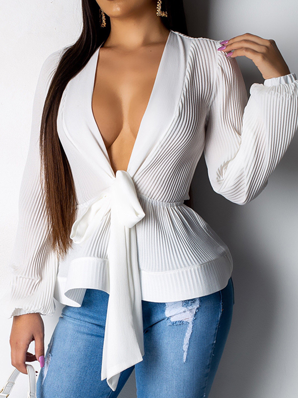 Women Elegant Puff Sleeve Blouse