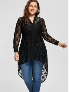 Lace Long Sleeve Women Autumn Tops