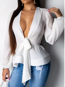 Women Elegant Puff Sleeve Blouse