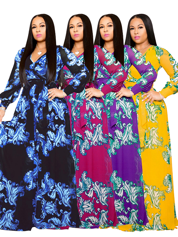 Women Long Sleeve Maxi Dress