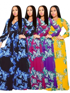 Women Long Sleeve Maxi Dress