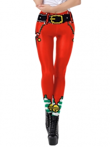 High Waist Christmas Print Women Legging