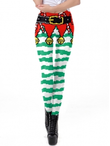 High Waist Christmas Print Women Legging