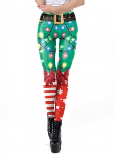 High Waist Christmas Print Women Legging