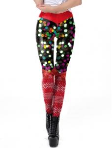 High Waist Christmas Print Women Legging